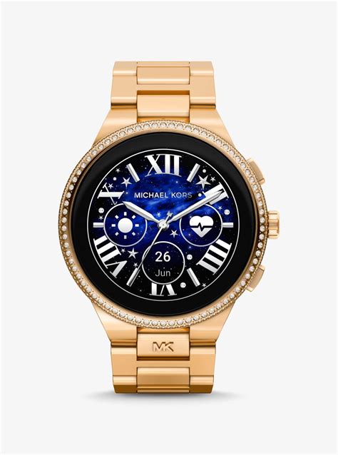 black gold michael kors watch|michael kors camille gold watch.